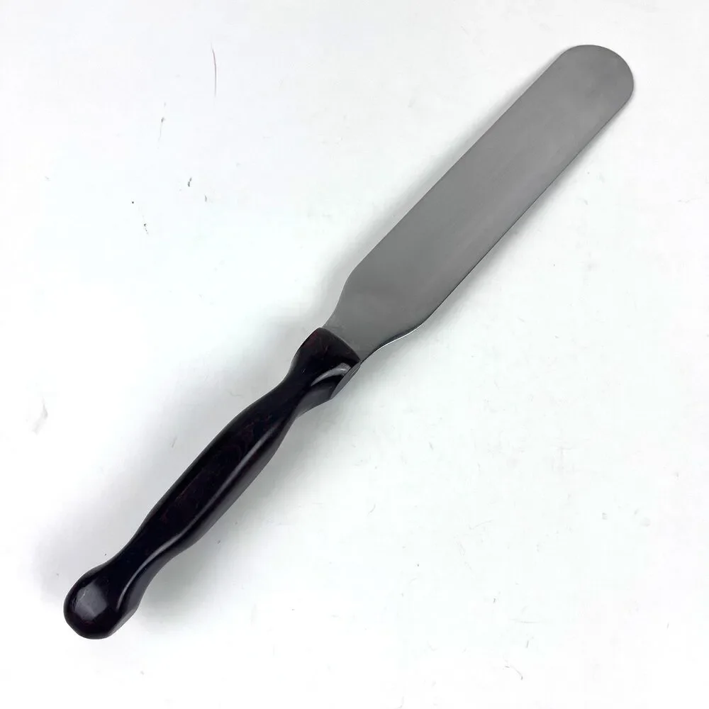 VTG Cutco Cake Icing Spreader Frosting Knife #28 Contoured Iconic brown handle